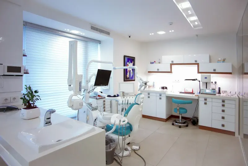 Modern dental clinic with chair and equipment