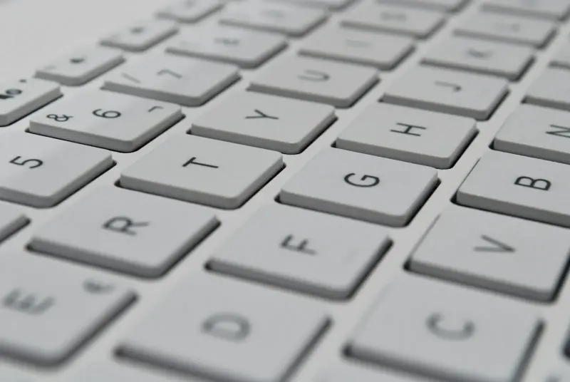 White computer keyboard