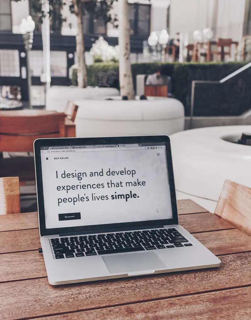Laptop showing a custom WordPress design